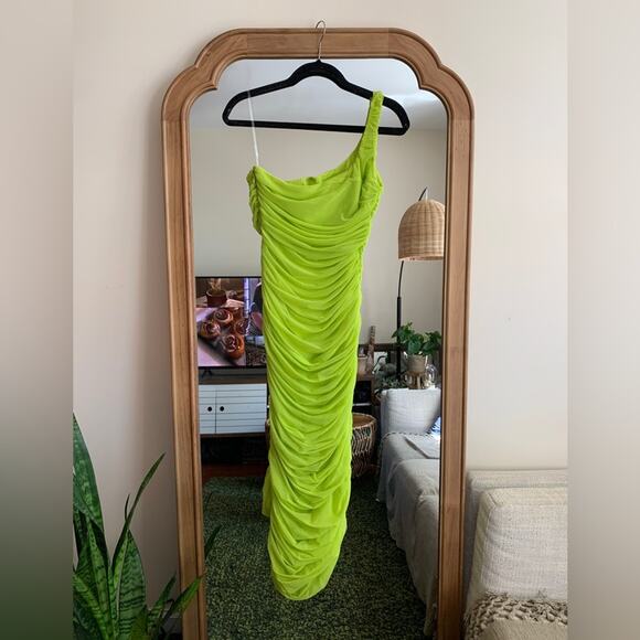 House of CB Lime Asymmetrical Dress - Picture 7 of 15